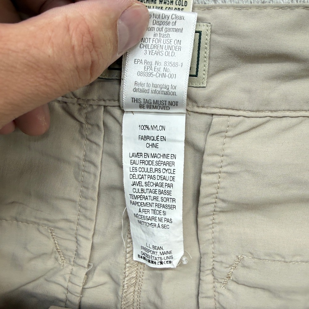 Women's Convertible Beige Zip-Off Pants - Picture 11 of 12